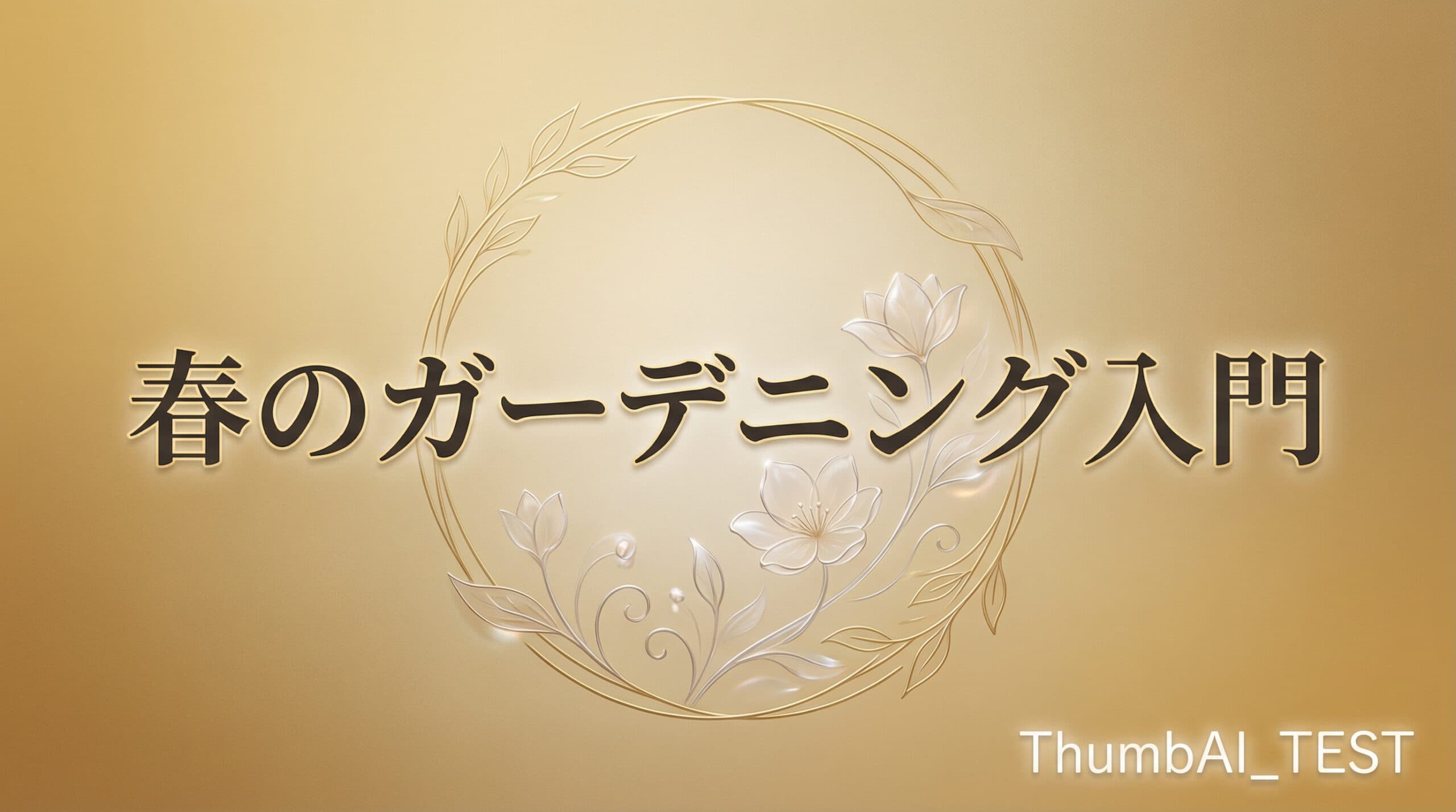 生成例(タイトルから生成): 春のガーデニング入門